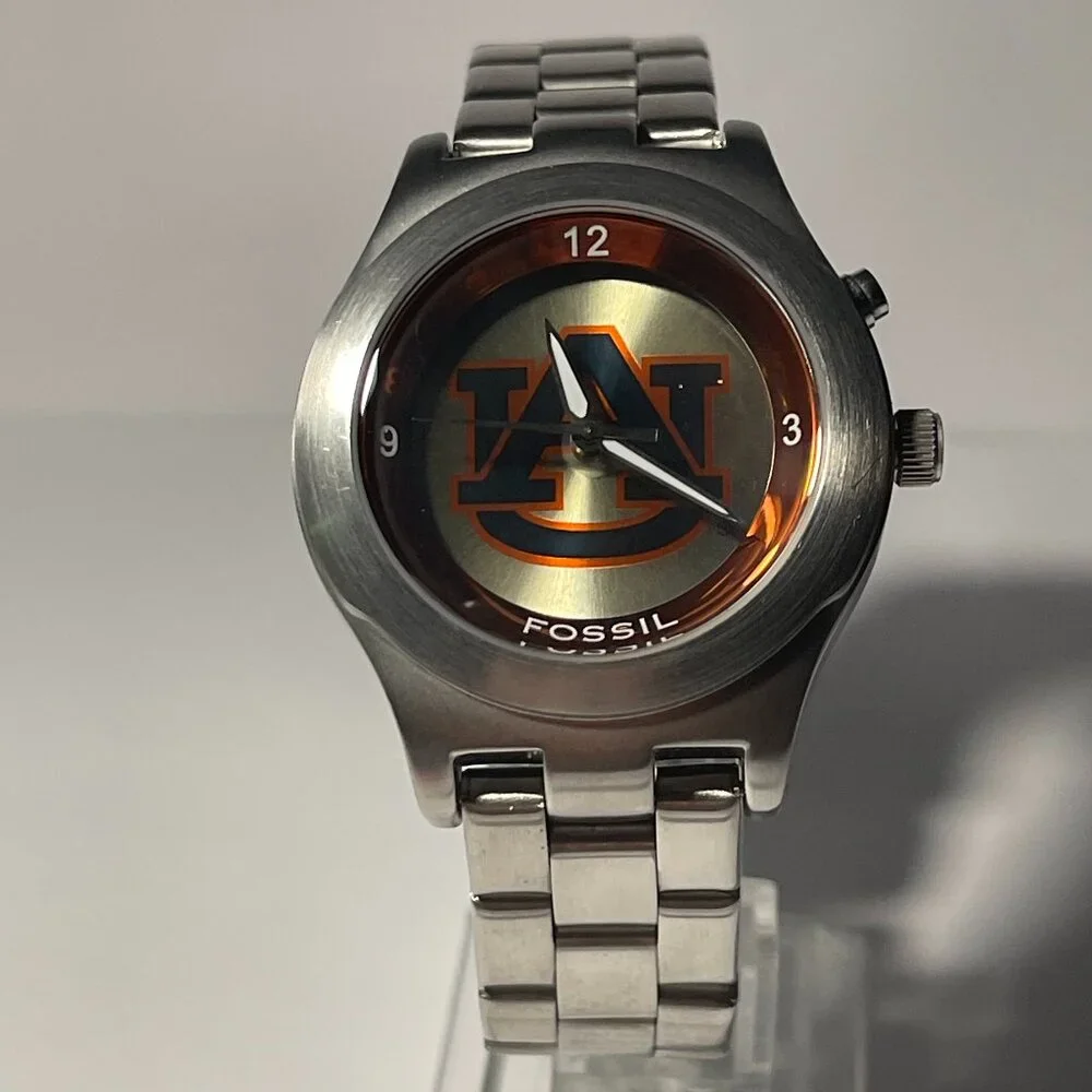 Auburn Tigers NCAA Stainless-Steel Kaleido Watch by Fossil NEW (RARE)